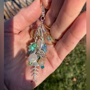 Handmade Beaded Purse Charm Bonefish